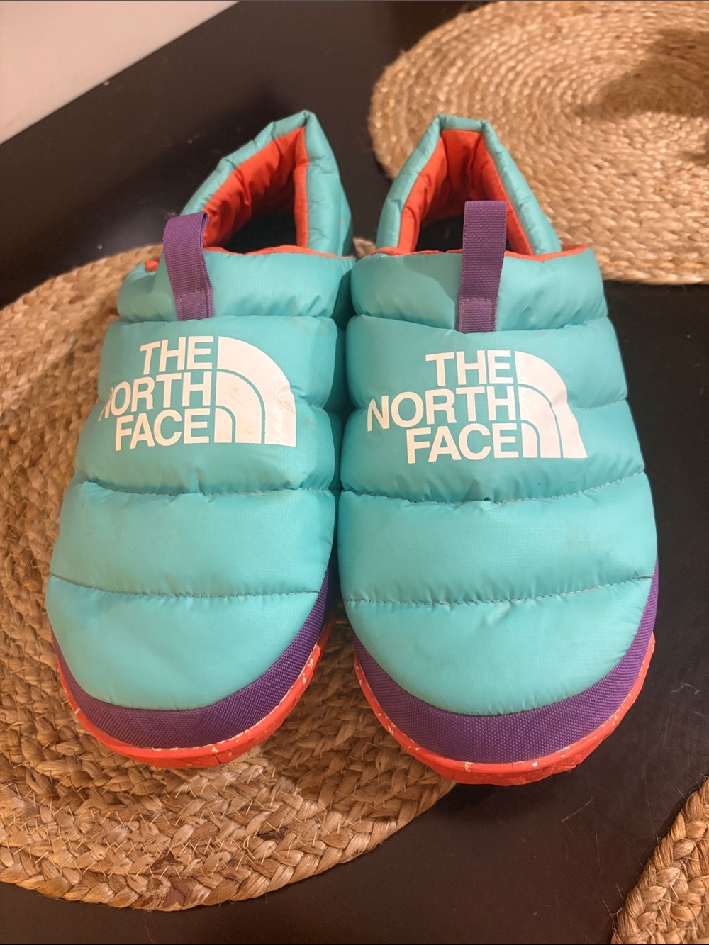 The North Face Nuptse mule Teal Slip-On Slippers men’s 13
